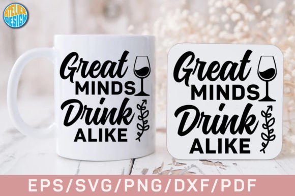 Review: Great Minds Drink Alike SVG Coaster for Embroidery