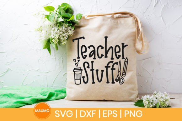 Reviewing Teacher Stuff Totebag Svg Quote for Embroidery